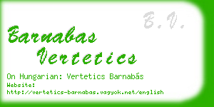 barnabas vertetics business card
